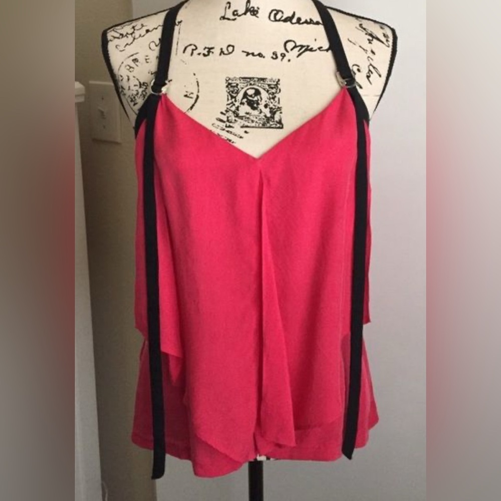Karen Millen Red and Pink Sleeveless Camisole